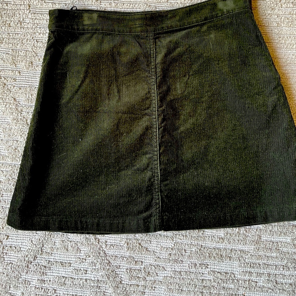 Wilfred Free Olive Corduroy mini skirt